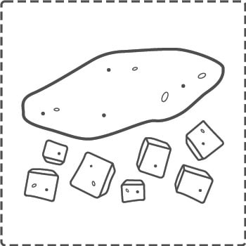 sweet potato_bw_border