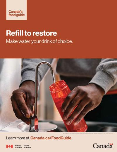 "Refill to restore" poster